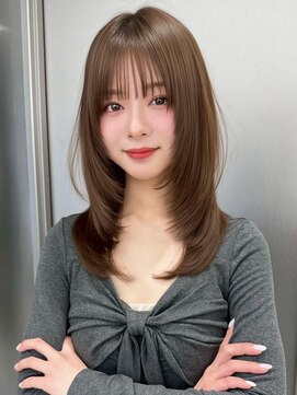 サンド 鹿児島中央(sand) ミディアムレイヤー/グレージュ/レイヤーカット[鹿児島中央駅]