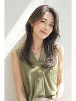 アッシュ 学芸大学店(Ash)&nbsp;ロング/大人女性/オリーブベージュ/白髪ぼかしハイライト