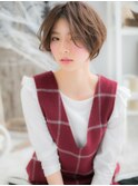 センターパートで引き締め!”大人顔”ボブa!