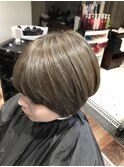 大人柔らかハイライトショート