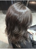 姫カット ミルクティーカラー トップノット ノームコア