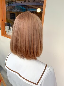 ヘアーラボ ハチ(HAIR LABO HACHI) ワンブリーチでミルクティカラー☆