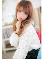 ミック ヘアアンドビューティー 大山店(miq  Hair&Beauty)&nbsp;甘ふわ♪外国人風オレンジカラードーリーストカールc1