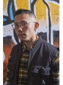 スキンフェード×ベリーショートパートスタイル