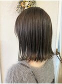 ◯切りっぱなし&グレージュカラー