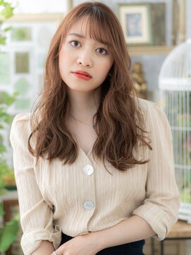 カバーヘア イヴ 戸頭店(COVER HAIR EVE) 大人ハイライトで小顔♪外国人風ウェーブ巻きa戸頭20代30代40代