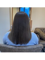 アンクル(ancre)&nbsp;艶髪ストレート×ミディアム×グレージュ×髪質改善【広島】