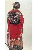 大人可愛い着付けヘアセット華やか成人式10代20代水引き