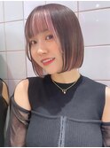 韓国前髪顔周り×切りっぱなしボブ【心斎橋/髪質改善】