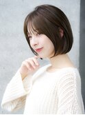 前髪ありグレージュボブ20代30代40代【AIN.表参道】川原大地
