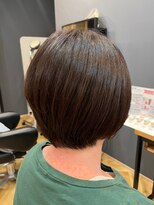 アルター(aL ter)&nbsp;ショートボブ［黒髪/グレーベージュ/前髪パーマ］