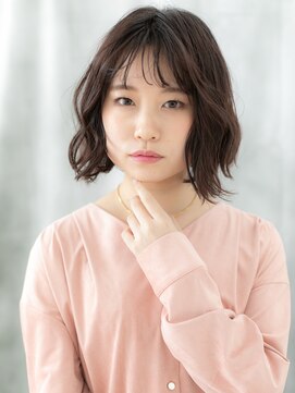 ドクターズ サロン ラブ(Dr's Salon LAB) 暖色カラーでシースルー前髪の柔らか大人ボブｊ古河20代30代40代