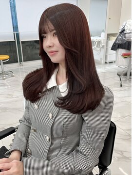 ランテルディ 渋谷(LANTERDIT) 【LANTERDIT】ワインレッドカラー/レイヤーカット/ ririka