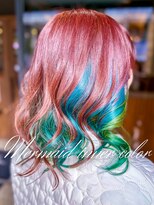カフェアンドヘアサロン リバーブ(cafe&hair salon re:verb)&nbsp;グラデーションマーメイドインナーカラー