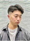 メンズボリュームアップポイントアイロンパーマ×ツーブロック