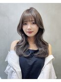□ 韓国大宮顔周りレイヤーカットくびれヘアワンホンヘア