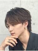 熊本メンズカット MEN'S HAIR センターパート ウルフ 韓国ヘア