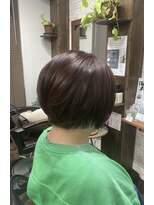 ヘアメイクスタジオ ココ(hair make studio coco)&nbsp;ブラッドオレンジカラー★前下がりショートボブ♪