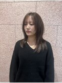 レイヤー ウルフ ハッシュカット 前髪長め 三宮 元町
