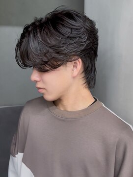 アルバム 渋谷パルコ(ALBUM) ブルーブラック韓国マッシュスペインカール_ba547151