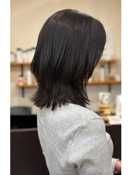 ツヤ髪ナチュラルダークブラウンレイヤー