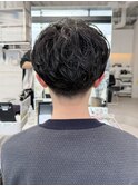 スパイキーショート/波巻きパーマ/サーフカール/メンズ/フェード