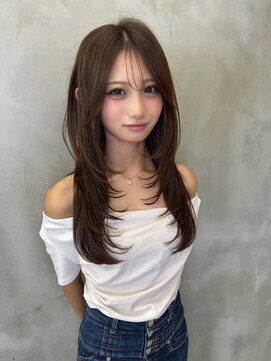 ロンドルーチェ 心斎橋(Lond luce) ダークアッシュ/ミディアムレイヤーカット［髪質改善/縮毛矯正］