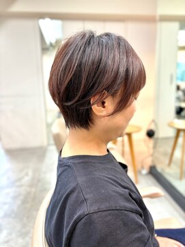 ミィ 浦和(mee) 透明感カラー ボブ 前髪 ショート カラー ブリーチ&ダブルカラー