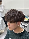 軽い動きのブラウンライトパーマ