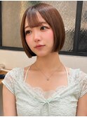 【福島】ラテベージュ耳かけミニボブ新宿