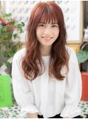 外人風カラーセミウェットウェーブロングb川口20代30代40代