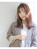 ニュアンス波巻きシースルーバング