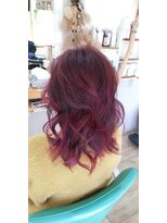 リプレシンクヘアー レッドが似合うロングヘア