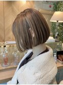 【Lond fleur石畑結華】ミルクティー丸みミニボブ