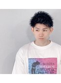 アップバングツイストパーマ