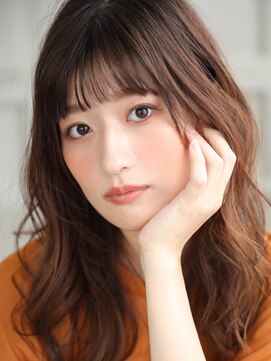 モハナ(m.ohana) マロンベージュカラーのくびれセミロングヘアvol.3