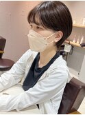 *滝田*20代30代40代丸みショートボブ 似合わせカット シースルー