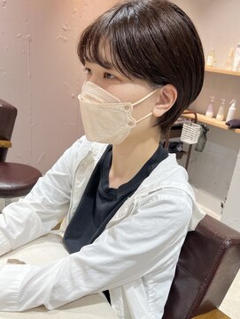 ラミエ バイ メルト 吉祥寺(lamie by melt) *滝田*20代30代40代丸みショートボブ 似合わせカット シースルー