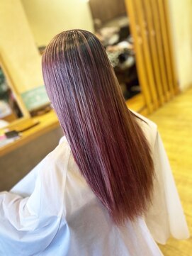 ヘアーコレット(hair Colet) ピンクパープルシャドールーツストレート