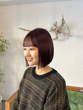 シーバイサイン(sea by Sign) ワインレッド/ぱつっとボブ