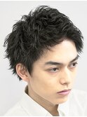 スパイキーショートパーマツイストスパイラルパーマビジネスヘア