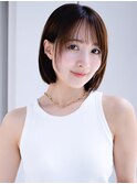 ミニボブ鎖骨ボブ顎ラインボブフェイスレイヤーハッシュカット
