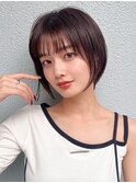  2wayシースルーバング面長小顔似合わせ顔周りレイヤーカット