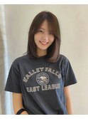 ローレイヤーボブ×チョコレートブラウン
