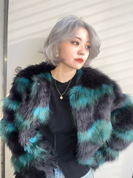 天神美容室 【KASUMI天神美容室】グレージュ×ハイトーン×海外ヘア