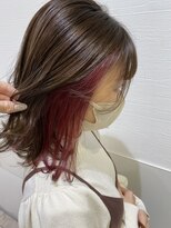 ケンジ 平塚 アネッタ(KENJE annetta)&nbsp;インナーカラー★チェリーレッド