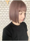 ピンクベージュボブ