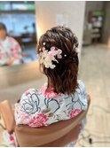 浴衣着付け＋お祭りヘアセット