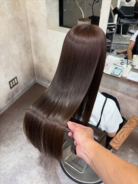 髪質改善/ココアベージュ/小顔カット/縮毛矯正／レイヤーカット