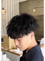 メンズギフト(men's GIFT)&nbsp;刈り上げツーブロック波巻きパーマメンズマッシュ